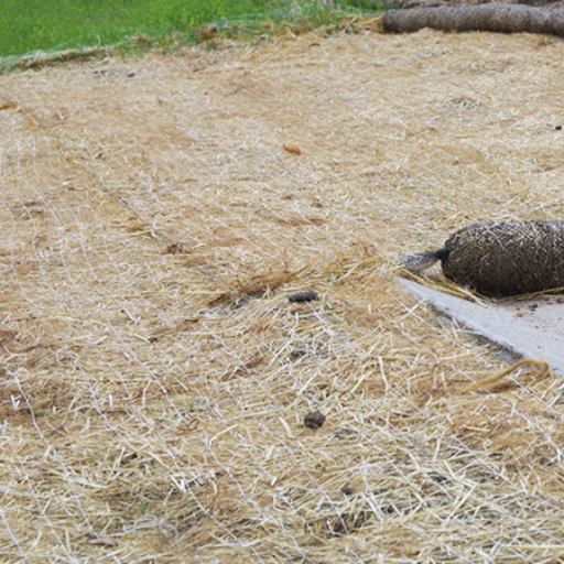 Installation Operation for Straw Erosion Control Blanket