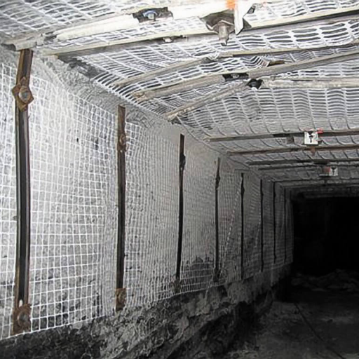 Mine Grid Application: Flexible Mesh Roof Reinforcement in Mining
