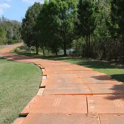 Composite Temporary Roadway Mat Thickness by Application